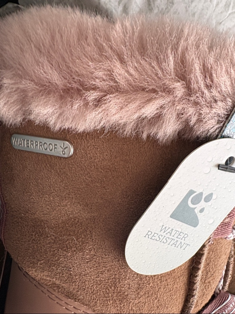 Suede Sheepeskin EMU Australia Anthropologie NWT Blurred Micro  Camel Boot8 (38) - Picture 11 of 16